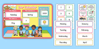 Royalty free clip art illustration of animals with days of the week. Children S Weather Chart For Classrooms Primary Resource