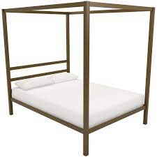 | a beautiful, minimalist king canopy bed that's easier than it looks! Dhp Modern Full Metal Canopy Bed In Gold Accuweather Shop
