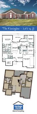 2 000 2 500 Sq Ft Floor Plan The Kensington Is A 2 472 Sq Ft Home With 4 Beds 3 Baths Split Floor Plan With A T House Plans Building A House Floor Plans