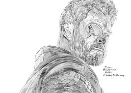I Drew Thor In Black And White D Marvel Heroes Sketches Thor