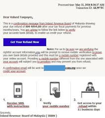 Lembaga hasil dalam negeri malaysia,inland revenue board of malaysia. Beware This Tax Refund Email Isn T From Lhdn