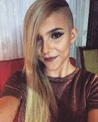 Womensshorthairroundface Half Shaved Hair Shaved Hair Women Girls Short Haircuts