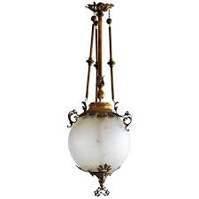 French Art Nouveau Crystal Gas Lighting Circa 1870 Converted To Electric Pendant From A Unique C Artistic Lighting Chandelier Pendant Lights Antique Lighting