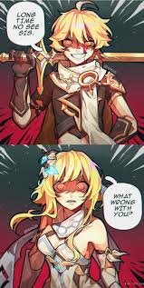 Aether and lumine are the main characters in genshin impact. Villain Aether Lumine Anime Art Impact Anime Warrior