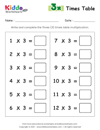 free printable 3 times table worksheet worksheet kiddoworksheets