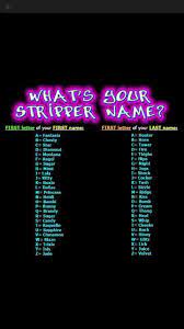 Black stripper names