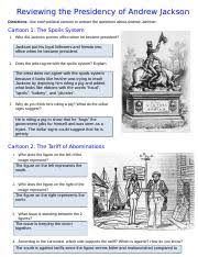 Maybe you would like to learn more about one of these? Copy Of Andrew Jackson Cartoon Analysis Docx Reviewing The Presidency Of Andrew Jackson Directions Use Each Political Cartoon To Answer The Questions Course Hero