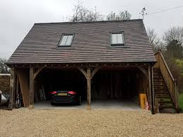 Storage above basement garage stairs. Oak Framed 2 Bay Room Over Garage With External Stairs By Shires Oak Buildings Shires Oak Buildings