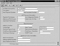 For the most part, the customer requests this confirmation from the bank soon after a financial. Work With Bank Account Information