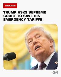 JUST IN: President Trump appeals to Supreme Court to save his emergency  tariffs and overturn a lower court ruling that found he acted unlawfully.  https://cnn.it/47x0NC9