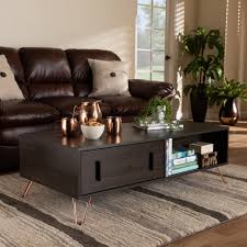 Material all metal rattan wood. Baldor Modern And Contemporary Dark Brown Finished Wood And Rose Gold Top Drawer Furniture