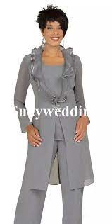 Well you're in luck, because here they come. Gray Chiffon Mother Of The Bride Pant Suits With Long Jacket Custom Made Women Wedding Guest Dress Evening Outfits Plus Size Joan Joan Rivers Joan Rivers On Fro Women Wedding Guest
