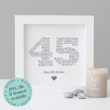 Birthday Present Ideas For Wife 45th Items Similar To Personalised 45th Birthday Gift Word Art Printable Gift Framed Print Gifts For Women Gift For Men 45 Years Mum Gift On Etsy 45th Birthday Gifts Printable Gift 45th Birthday