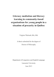 Maybe you would like to learn more about one of these? Pdf Literacy Mediation And Literacy Learning In Community Based Organisations For Young People In A Situation Of Precarity In Quebec