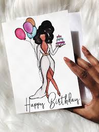 Black Art In America Llc Birthday Card Illustration Black Girl Magic Art Black Love Art Black Girl Art