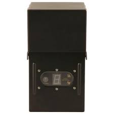 Moonrays Power Pack Low Voltage 300 Watt Black Outdoor Lighting Transformer With Photocell Light Sensor And Metal Raintight Case 95434 The Home Depot