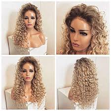 4x4 lace front wigs human hair deep wave brazilian 130% density deep curly lace closure human hair wigs for black women virgin hair wigs pre plucked with baby hair natural (20 inch,deep wave wigs) 20 inch. Long Blonde Kinky Curly Lace Front Wig Baby Hair 180 Density Heat Resistant Blonde Hair Ombre Synthetic Wigs For Women Buy Online In Antigua And Barbuda At Antigua Desertcart Com Productid 151969093
