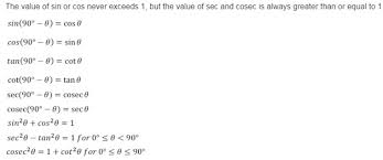 10th class math formulas list and important formulas for