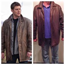 Rare Dean Winchester Jacket Cw Supernatural Wilson S Leather Car Coat Size Large Odezhda