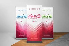 8 Latest Free Psd And Vector Rollup Banner Mockups Rollup Banner Psd Template Free Banner