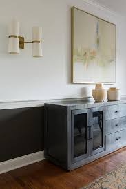 Today, this chair rail molding is a fast way to stylishly define a dining room, living room or entry hall, especially when used to separate wallpaper from paint, or between two different colors of paint. Dining Room With Chair Rail Design Ideas