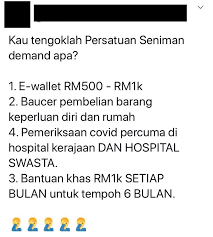 Ahli ahli persatuan seniman yang kini menghadapi masaalah untuk mendapatkan peluang pekerjaan didalam projek projek perfileman dan drama televisyen berikutan keputusan mahkamah tinggi bahawa jawatankuasa agm seniman kali ke 14 yang di adakan pada 26/5/2012 adalah terbatal dan tidak. Netizen Bengang Persatuan Seniman Demand Pelbagai Dana Khas Dari Kerajaan Bantuan Wang Rm3000 Untuk Artis