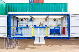 Converted Opensided Shipping Container Workshops Shipping Container Workshop Shipping Container Factory Architecture