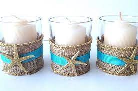 12 votive candle holders material: Pin By Lisa Braun On Sherry Beach Candle Beach Centerpieces Beach Centerpieces Diy