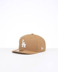 New Era Los Angeles Dodgers 9fifty High Crown Precurved Snapback Wheat White Los Angeles Dodgers New Era Dodgers