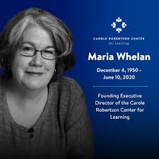 As we continue to celebrate #WomensHistoryMonth, we honor Maria Whelan,  Founding Executive Director of the Carole Robertson Center for Learning.
