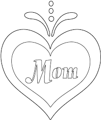 Coloring Heart For Mom Child Coloring Heart Drawing Mothers Day Coloring Pages Coloring Pages For Teenagers