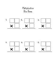 2 Digit By 1 Digit Multiplication Dice Game Homeschool Math Math Multiplication Upper Elementary Math