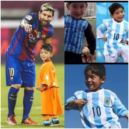 Every Kid Dreams Of Walking Onto The Pitch With A Legend…They Walked With Lionel Messi. 🐐⚽