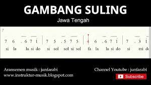 Not Angka Gambang Suling Lagu Daerah Tradisional Nusantara Indonesia Doremifasolasido Youtube