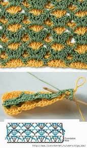 Tejido a dos agujas y crochet. Su Crochet Puntos Combinados Puntadas De Ganchillo Patrones Punto Ganchillo Tejidos De Ganchillo
