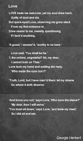 Love Poem By George Herbert Poem Hunter Love Poems Love Poems