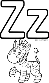 This silly zebra coloring page is great for both big kids and for young ones too. Letter Z Coloring Pages Coloringall