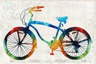 Colorful Bike Art - Free Spirit - By Sharon Cummings Painting by ...