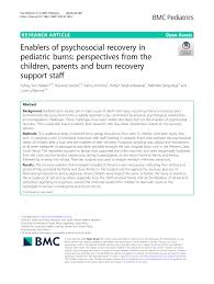 To select all subjects, click on any subject and then ctrl+a (pc) or command+a (mac). Pdf Enablers Of Psychosocial Recovery In Pediatric Burns Perspectives From The Children Parents And Burn Recovery Support Staff