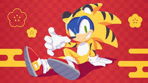 Sonic Channels new artwork of Sonic (Lunar New Year: Year of the Tiger)!  Art by Yui Karasuno. : rSonicTheHedgehog