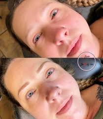 Powder brows by Ashley. Call the salon to book your appointment and you too  can wake up like this! #powderbrows #bladeandbeautybar #teamtavani  #kalamazoosalon #tavanisalonandspa