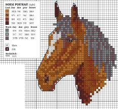 free cross stitch chart horse portrait cross stitch