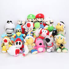 Mario is the big beloved hero of the mushroom kingdom.only bowser and his son don't like the presence of this red plumber. 15 25cm Super Mario Bros Plush Toys Super Mario Plush Luigi Yoshi Peach Shy Guy Birdo Boo Flying Fish Soft Stuffed Toy Kids Doll Buy At The Price Of 1 53 In Aliexpress Com