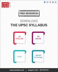 Upsc Syllabus For Free Gs Prelims Gs Mains Csat Optional Ias Civil Services Exam In 2020 Syllabus Ias Study Material Study Program