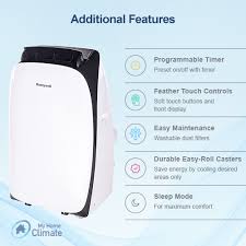 All models have important features that improve performance, offer convenience and the two hoses pull in outside air to cool the compressor and refrigerant. Buy Honeywell Contempo Portable Air Conditioner Online My Home Climate