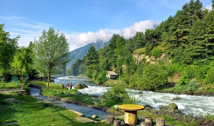 Betaab Valley snow peaks Kashmir valley