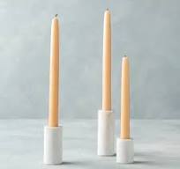 Minimalist Design Classic White Marble Stand for Home Hotel Church Wedding  Religious Decor Marble Candlestick Pillar