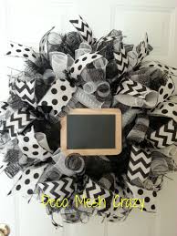 Black And White Wreath Ideas Pin By Deco Mesh Crazy On Celebration Wreaths Fall Deco Mesh Wreath Deco Wreaths Wreath Decor