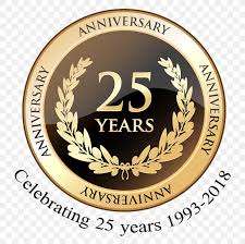 The kids might be out of the house by now, and it's time for a new chapter in your lives. 25th Year Anniversary Celebration Wedding Anniversary Png 1000x999px Anniversary Birthday Brand Emblem Label Download Free