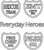 Free Printable 9 11 Hero Badge Coloring Page Printables Coloring Pages Free Printables